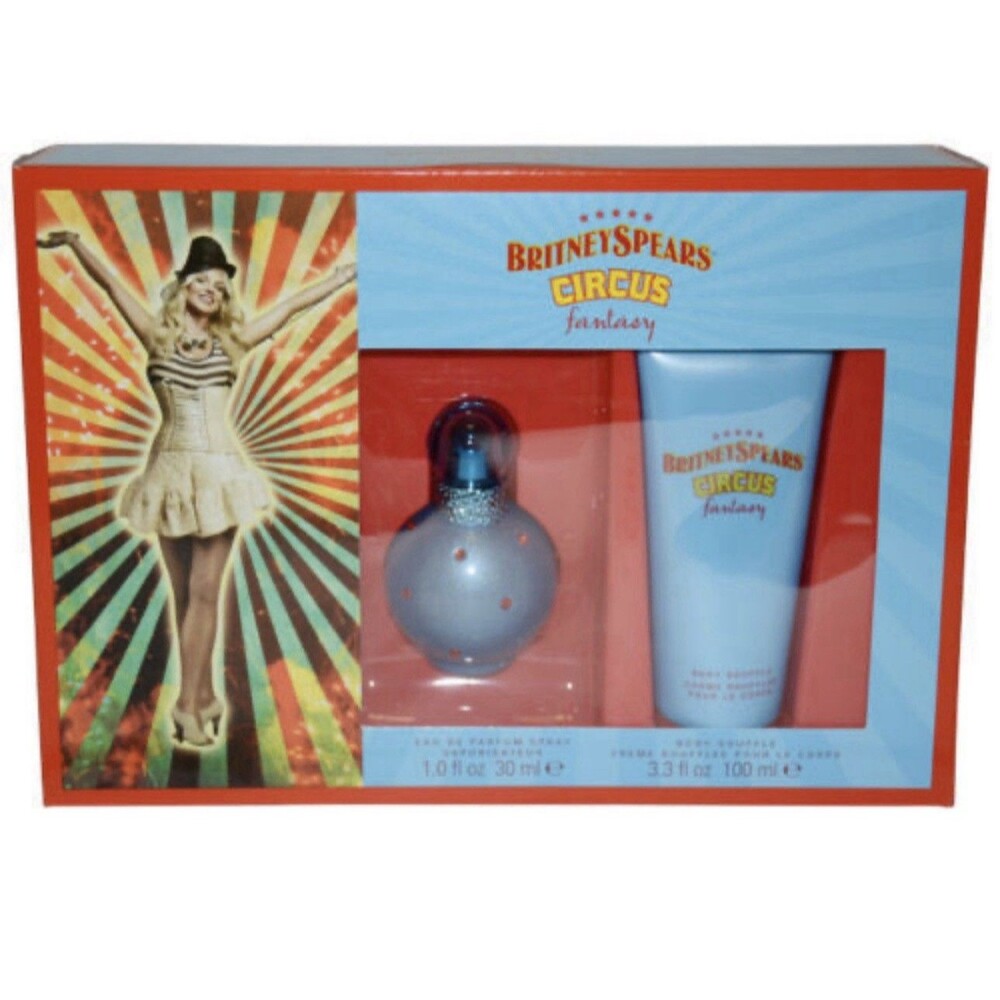 Britney Spears Circus Fantasy 1oz/30ml Spray 3.3oz Body Soufflé Set Vintage